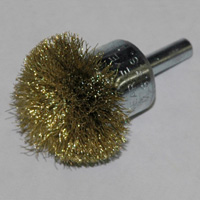 Brass Bristle, Power Driven (Double Spiral) Tube Brush, 1/4″ Brush Diameter, 12″ Length