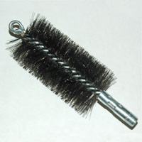Brush, Heavy Duty Barrel, 60mm OD, High Carbon Steel, Double Stem And Spiral