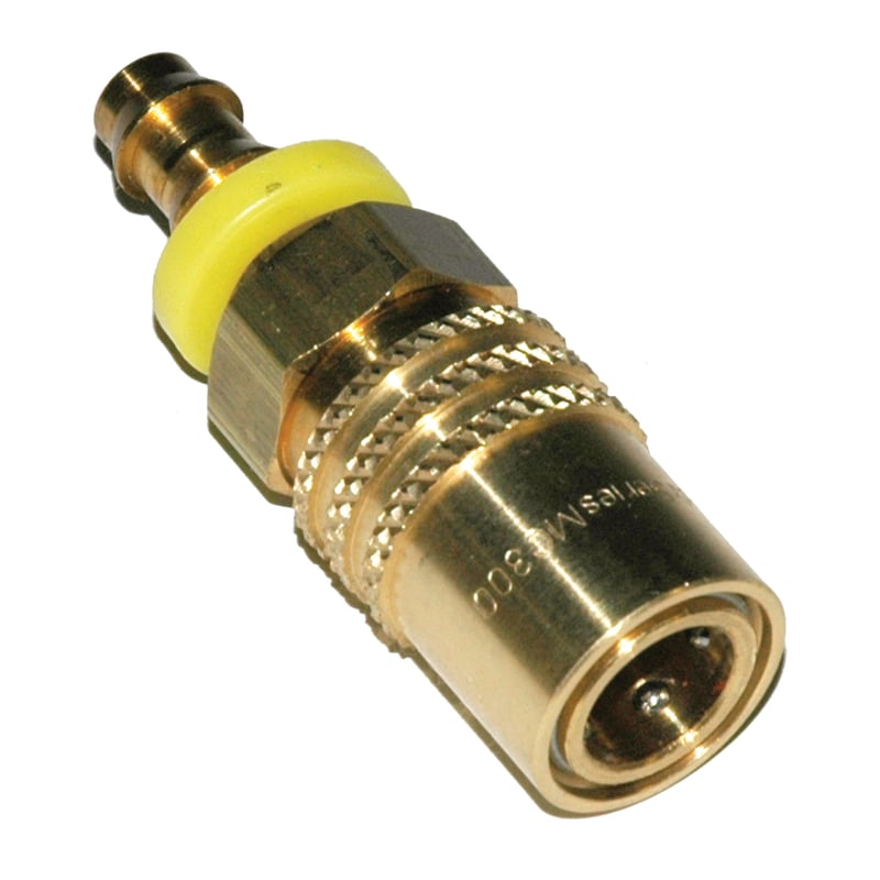 Coupler, Water, 3/8 Passage, 3/8 Hose Barb