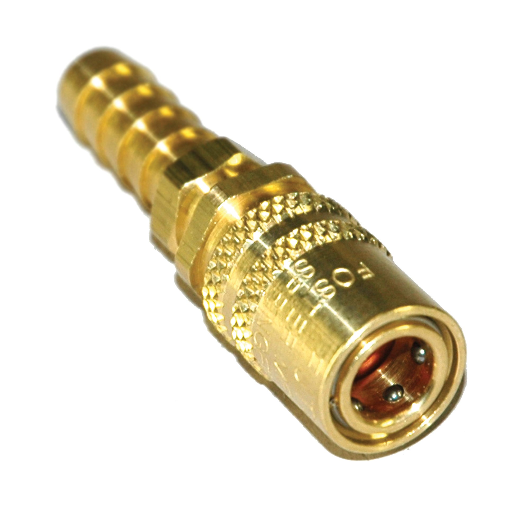 Coupler, 1/4" Passage, 3/8" Hose Barb - Image 1