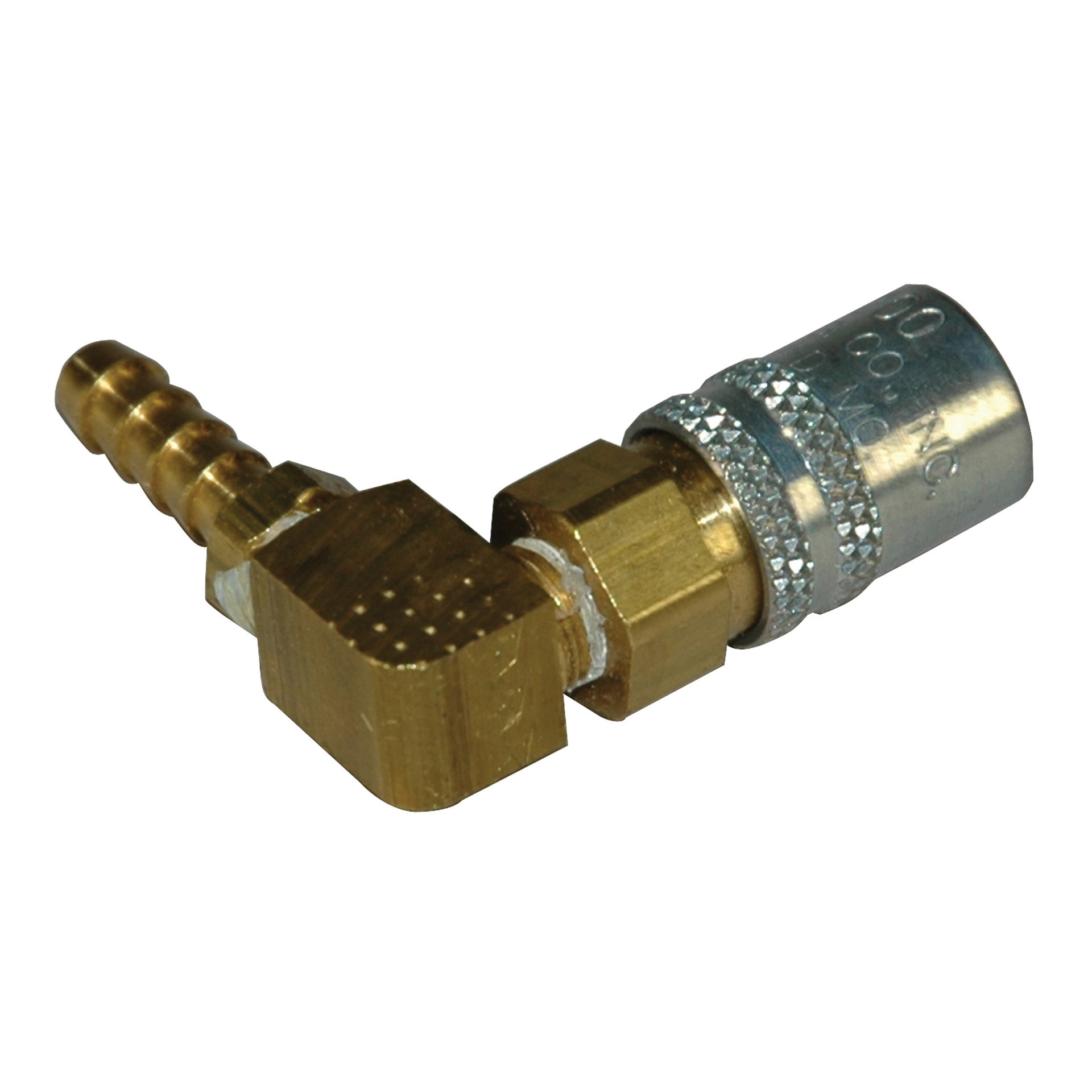 Coupler, 1/4" Passage, 90 Degree, 1/4" Inside Diameter Hose, Valved, 214V Series. - Image 2