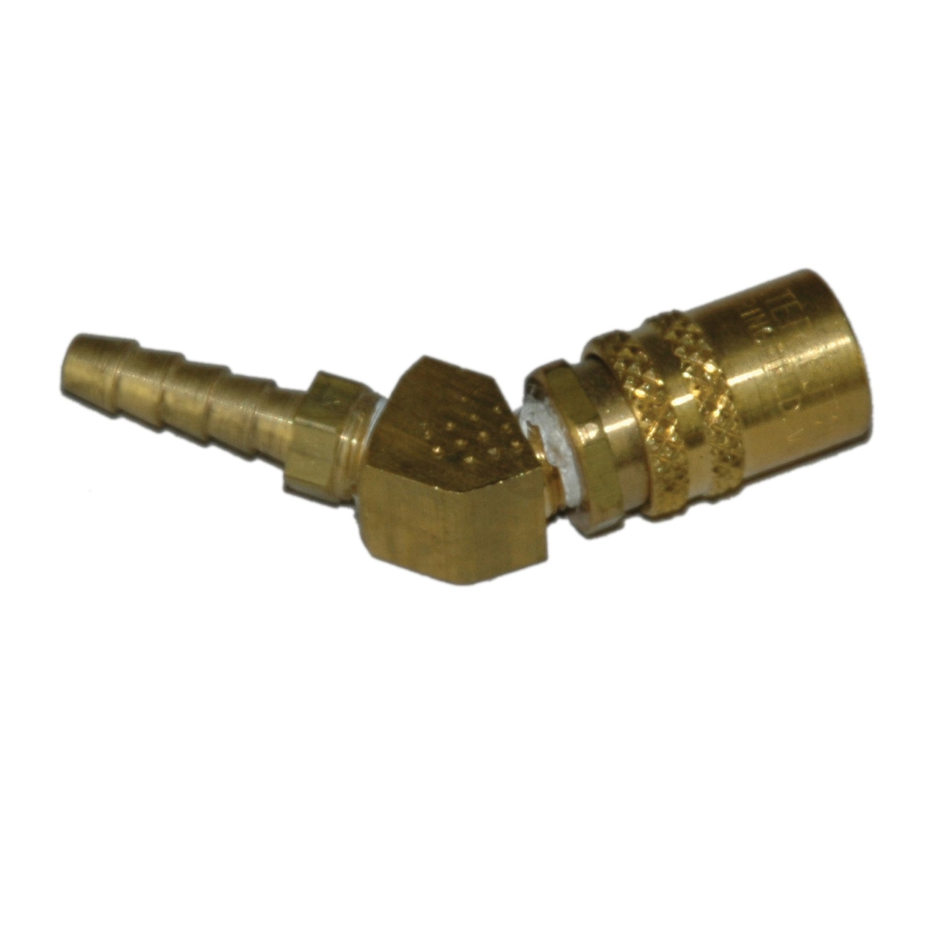 Coupler, Water, 1/4" Passage, 45 Degree, 1/4" ID hose, 224 Series. - Image 2