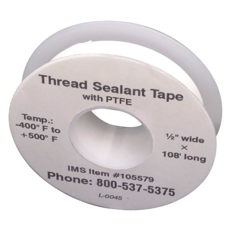 Pipe Thread Tape, 3.5Mils, 1/2″ Wide, 36 yds