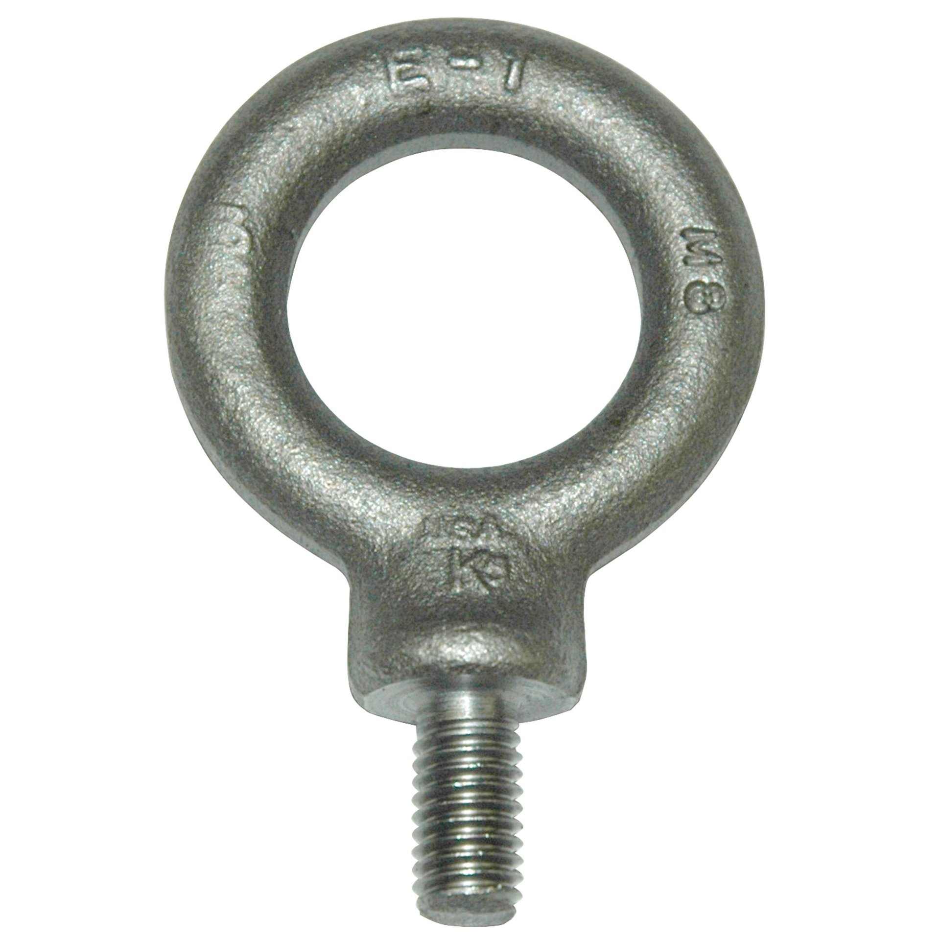 Eyebolt, 500 kg (1,102 lb.) Capacity, Metric, Shouldered, Forged Steel, M8 X 1.25 Thread Size - Image 1