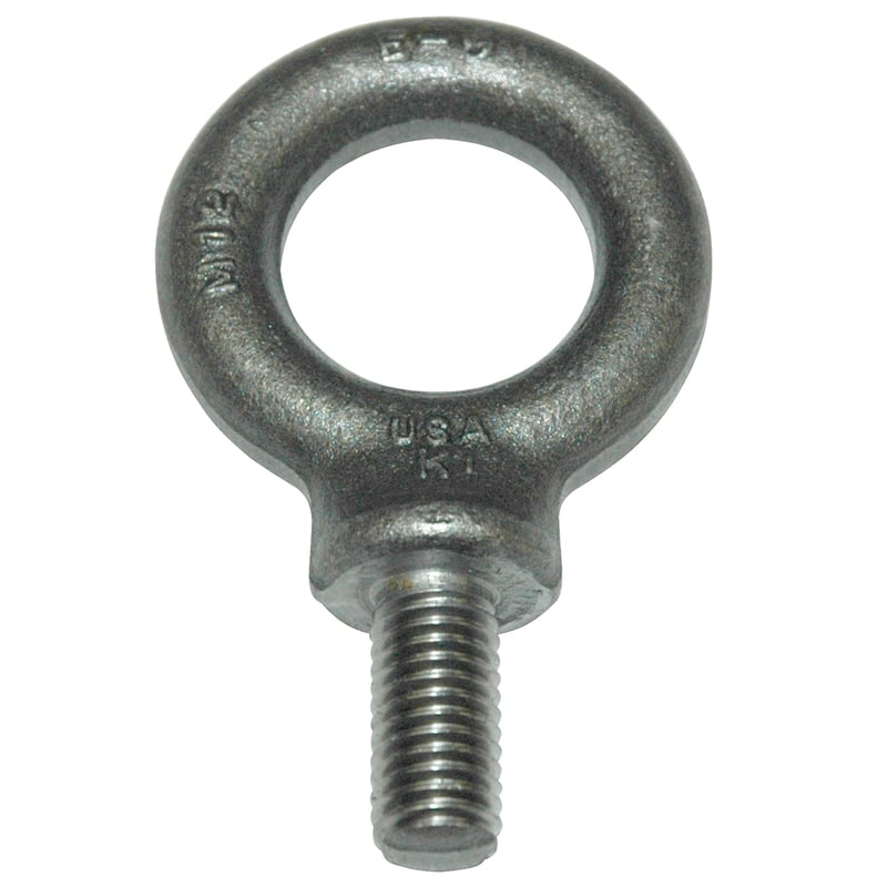 Eyebolt, 1,030 kg (2,270 lb.) Capacity, Metric, Shouldered, Forged Steel, M12 X 1.75 Thread Size