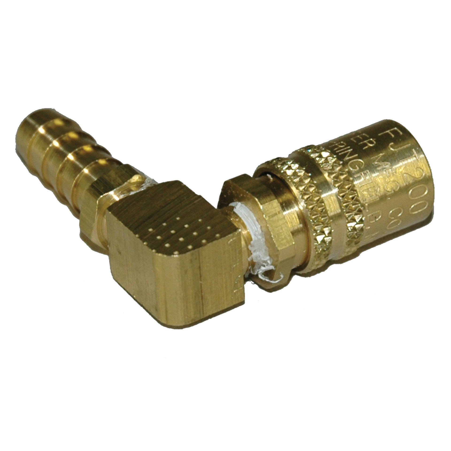 Coupler, Water, 1/4" Passage, 90 Degree, 3/8" Inside Diameter Hose, 216 Series. - Image 2