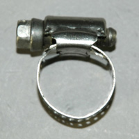Hose Clamp, Worm Gear, Standard, 1/2" Wide Clamp # 6, Size Range: 3/8" to 7/8" Diameter