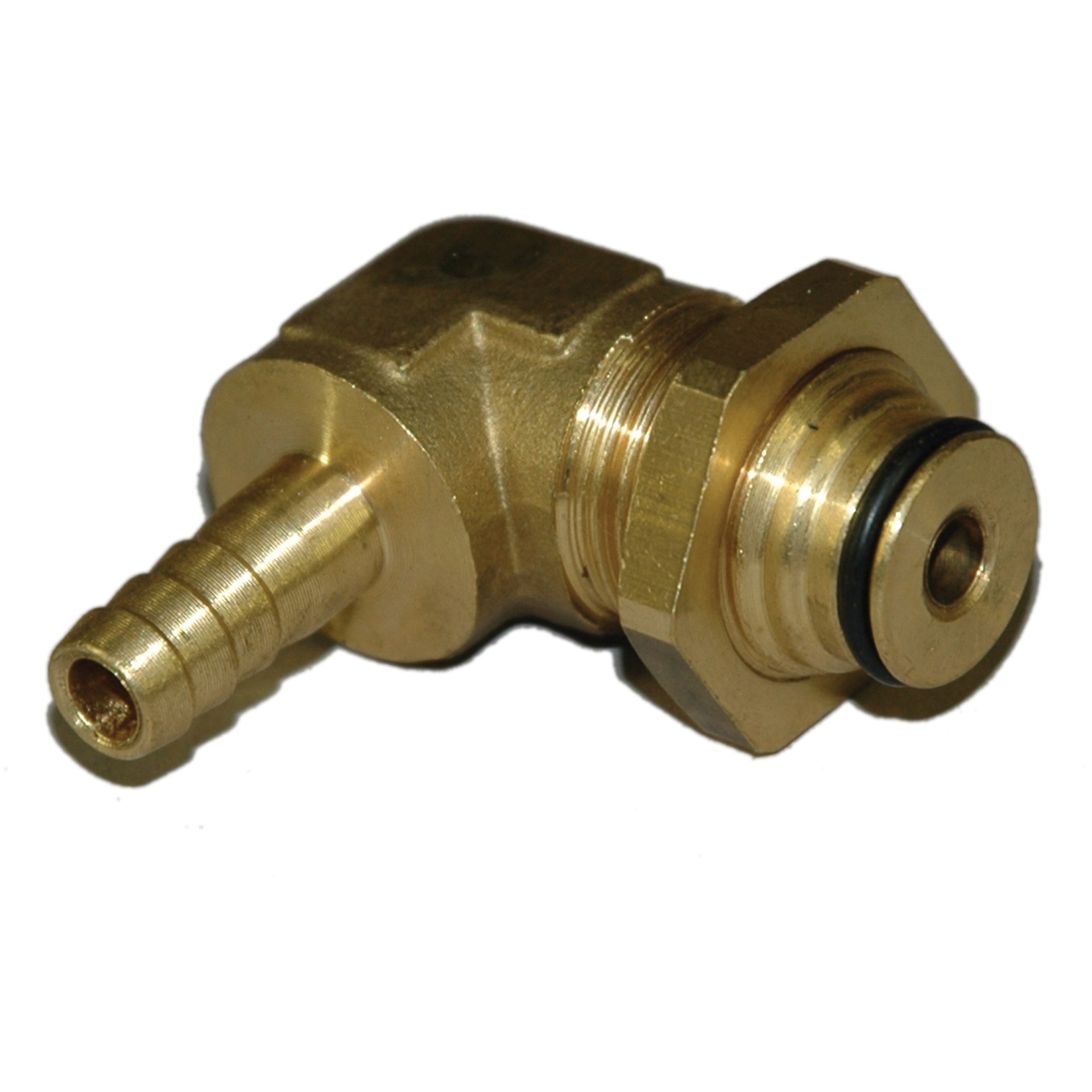 Hose Barb, 90 Deg, 3/8" ID Hose - Image 1