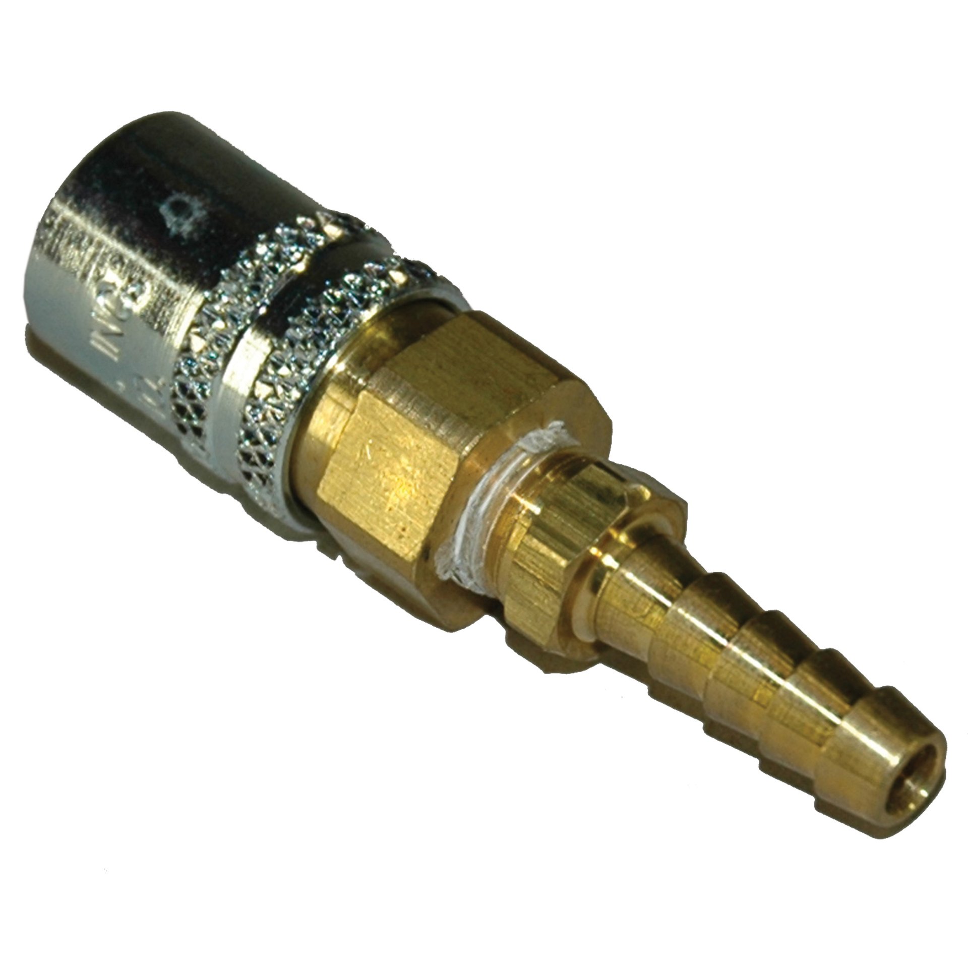 Coupler, 1/4" Passage, 1/4" ID Hose, Straight, Valved, 204V Series. - Image 1
