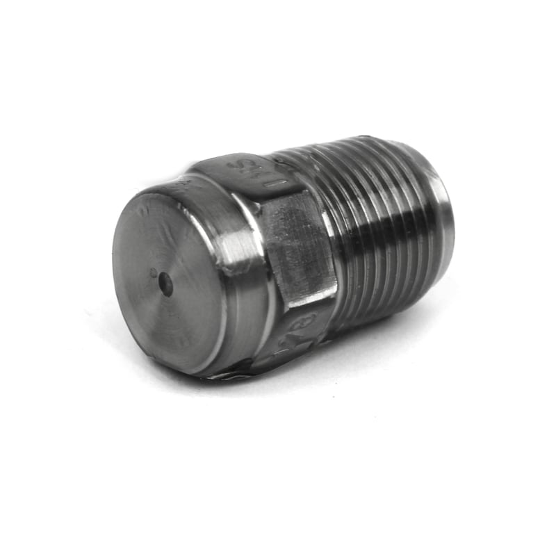 Nozzle Tip, GP, 1-1/2″ OAL, 7/8″-14, 1/2″ RO, Flat Face, 1/8″ Orifice.