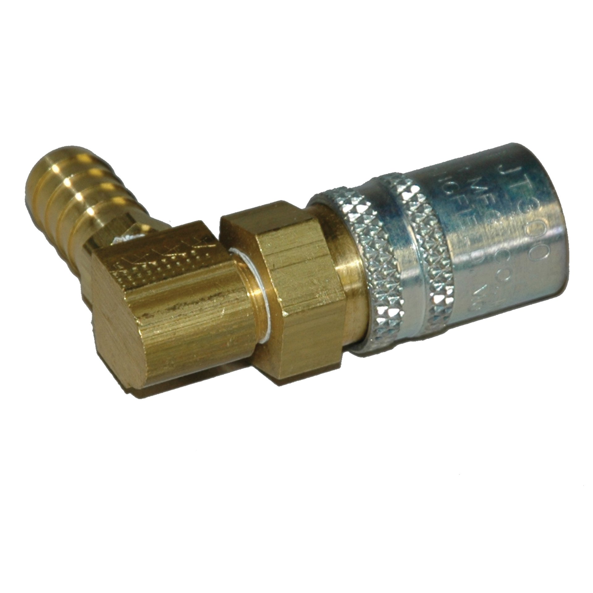 Coupler, 3/8" Passage, 90 Degree, 1/2" Hose, Valved, 318V Series. - Image 2