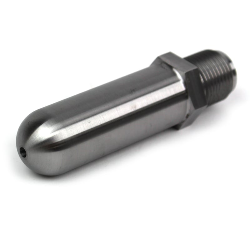 Nozzle Tip, GP, 4″ OAL, 7/8″-14, 1/2″ RO, 1/2″ Radius, 9/32″ Orifice.