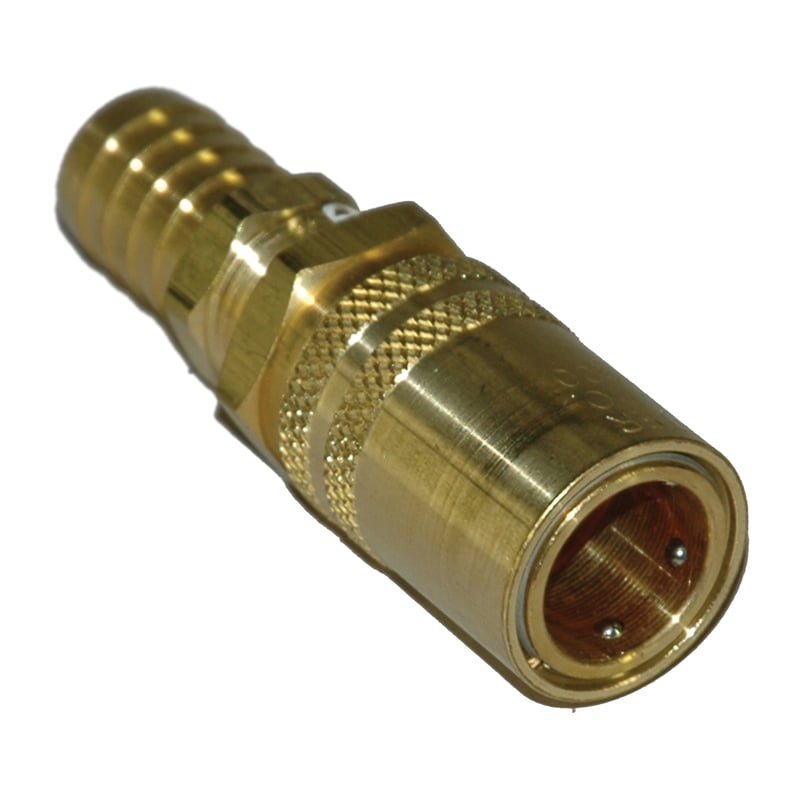 Coupler, 1/2" Passage, 3/4" Hose Barb, Brass, Straight, 506 Series.