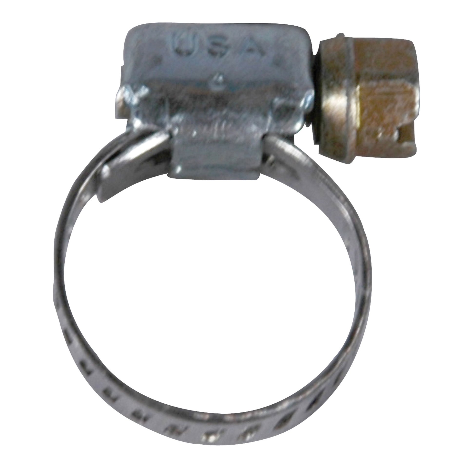 Hose Clamp, Worm Gear, Micro Size, 5/16" Wide Clamp # 4, Size Range: 5/16" to 5/8" Diameter - Image 1
