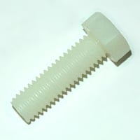 Screw, Hex Head Cap Screw, 3/8″-16 Thread, 1-1/4″ Long, Nylon or Equivalent