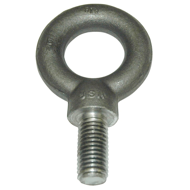 Eyebolt, 2,140 kg (4,718 lb.) Capacity, Metric, Shouldered, Forged Steel, M18 X 2.5 Thread Size