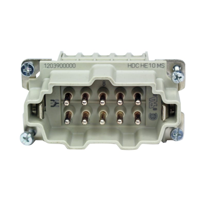 Connector Insert, Male with Pin Contacts, 5 Zone Male Mold Thermocouple Connector.