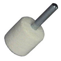 Mounted Felt Cylindrical Polishing Bob 1" Diameter x 1" Head Length x 1/4" Diameter Shank Soft - Image 1