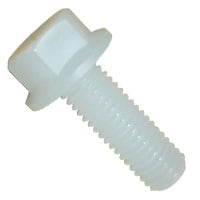 Hex Head Cap Screw, Flanged, 1/2″-13 x 1-1/2″, Fully Threaded, Polypropylene, or Equivalent