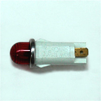 Indicator Light, Red (Service) with Spade Type Connectors, 1/3 Watt 125 Volt
