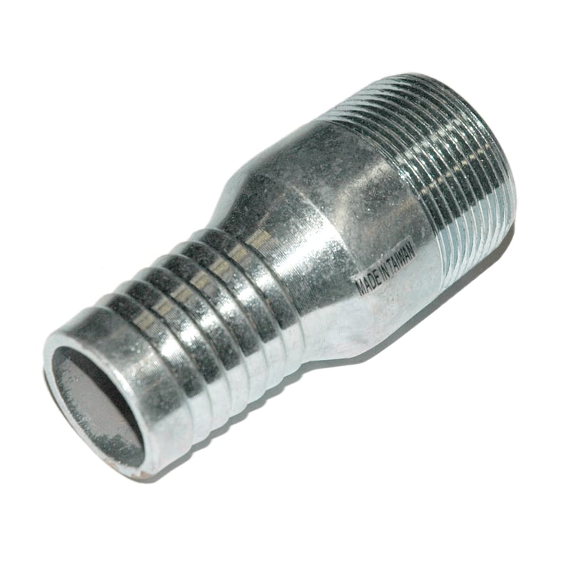 Hose Barb/Combo Nipple, 2″ Hose Barb 2″ Male NPT, Plated Steel