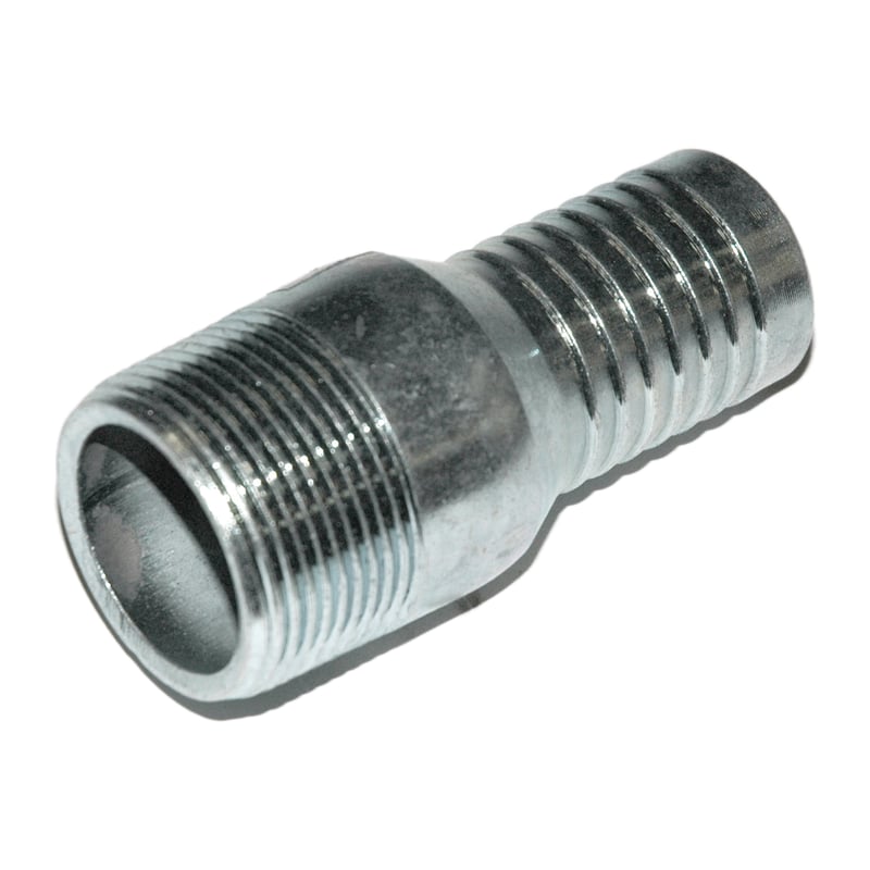 Hose Barb/Combo Nipple, 2" Hose Barb 2" Male NPT, Plated Steel