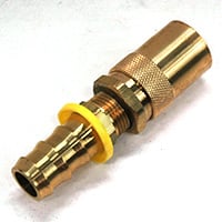 Coupler, 1/2" Passage, 3/4" Hose Barb, Straight, Push-On, 506P Series. - Image 1