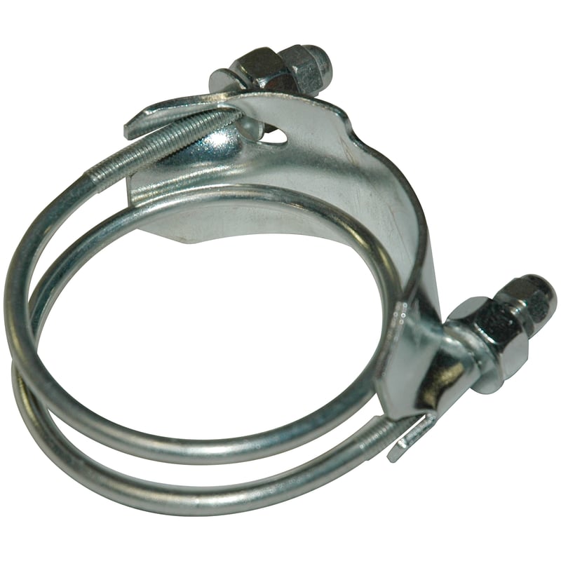 Spiral Double Bolt Hose Clamp, Counterclockwise, 2-1/2″