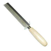 Trim Knife, Square Point, 6″, 6″ Long X 1″ Wide Blade, One Sided, Wooden Handle With Guard