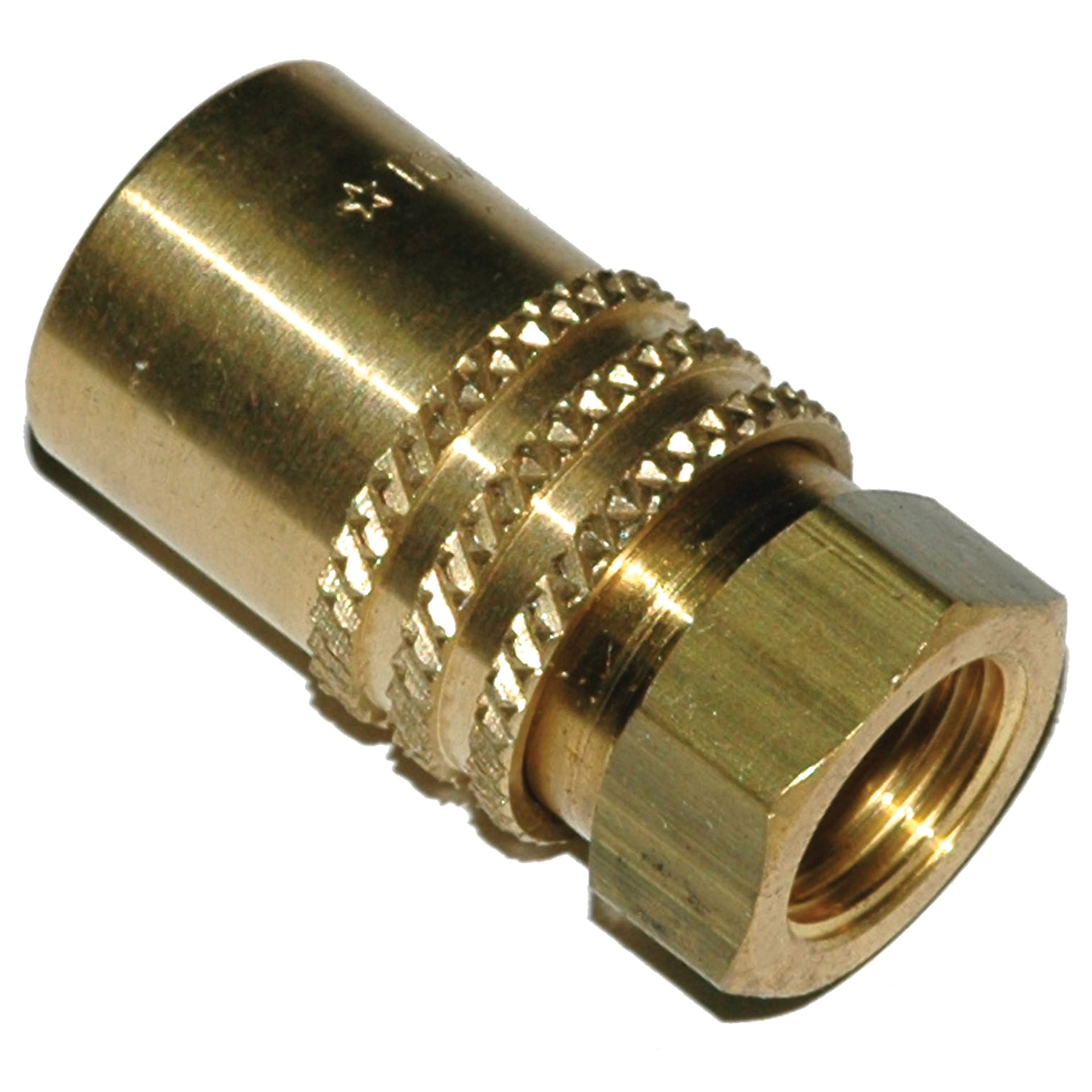 Coupler, Socket Body, 3/8" Passage, 3/8" Female NPT, Non-Valved, Non-Locking, High Flow 300 Series. - Image 1