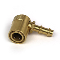 Coupler, Water Jumper, 1/4" Passage, 1/4" Push-On Hose Barb, Sleeve Locking