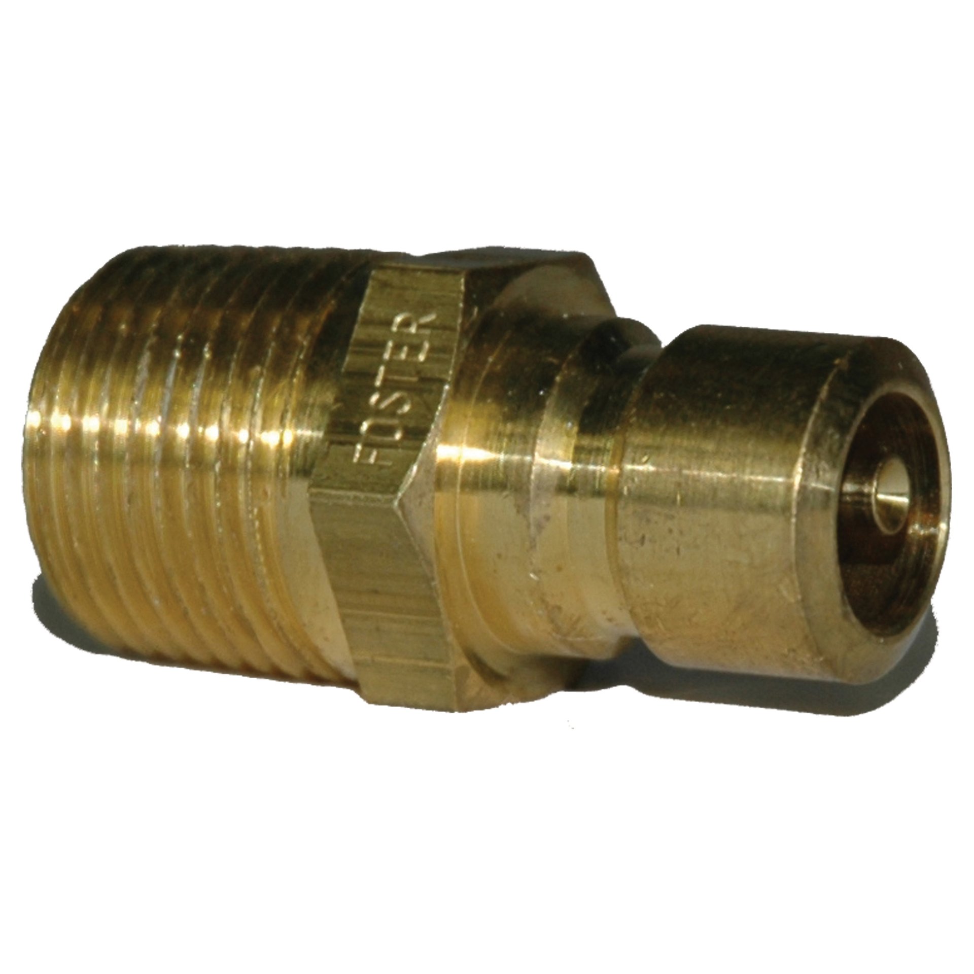 Mold Coolant Plug, Quick Disconnect, 3/8" Water Passage, Valved, 3/8" NPT, Male Thread, Brass - Image 2