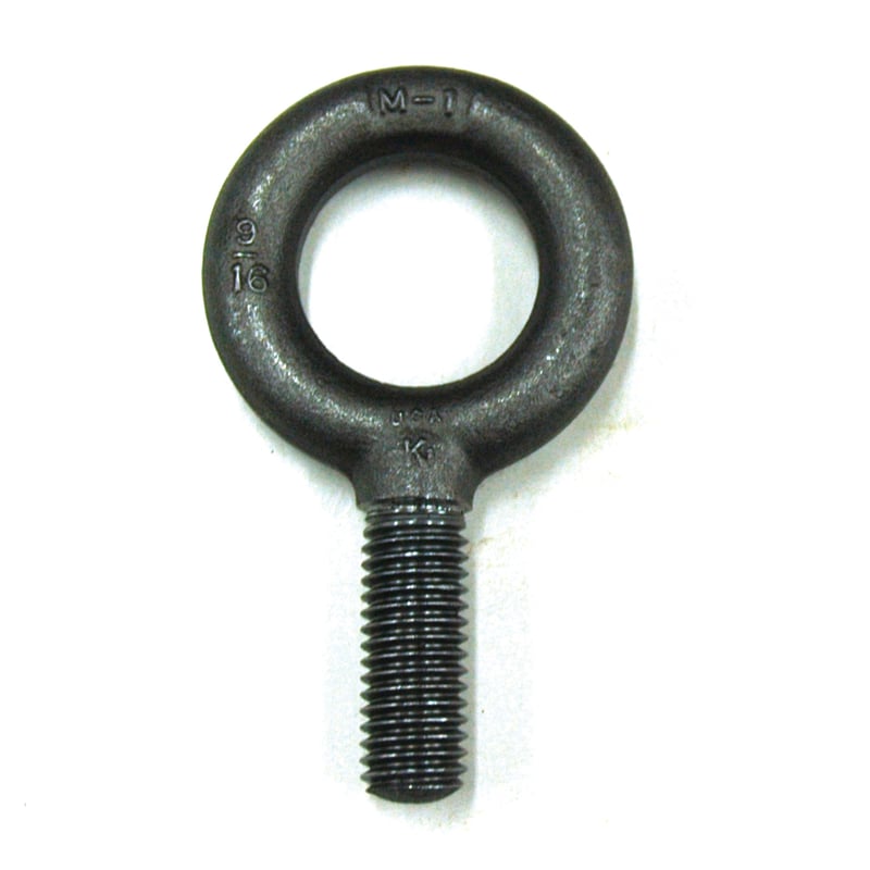 Eyebolt, 3,200 lb. Capacity, Standard, Non-Shouldered, Forged Steel, 9/16″-12 Thread Size
