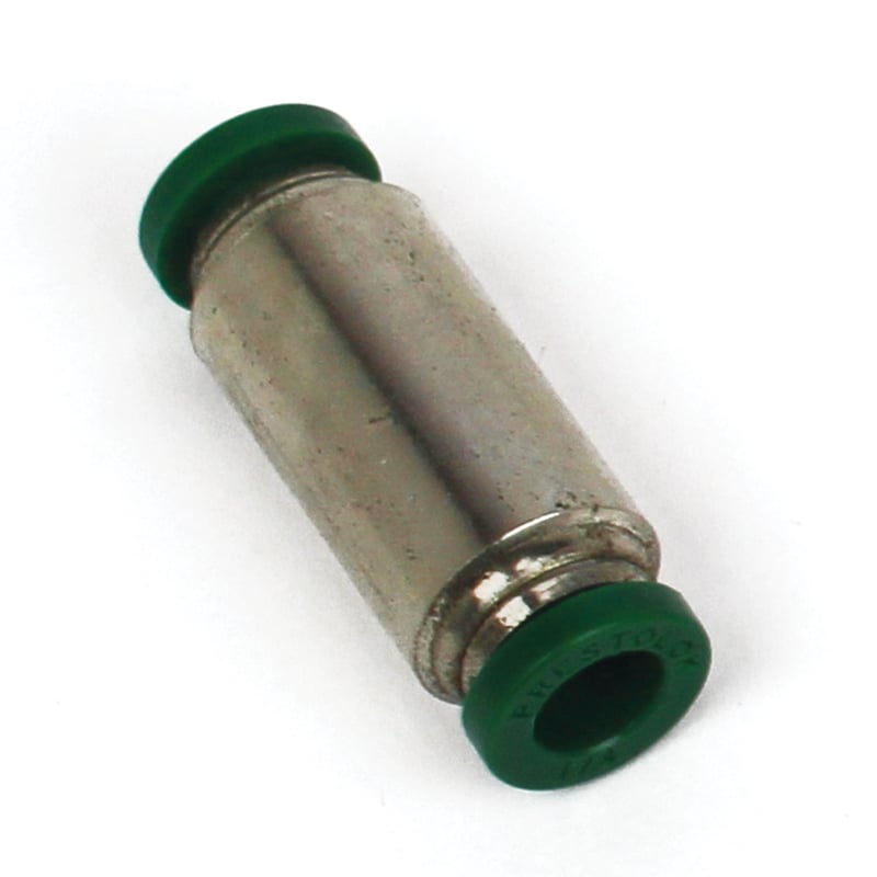 Push to Connect Tube Fitting, Union, 1/4" OD Tube to 1/4" OD Tube