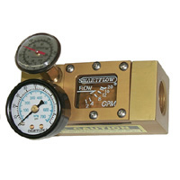 Flowmeter, 3/4″ NPT, 20 gpm, Aluminum Body, Thermometer and Pressure Gauge (100 psi)