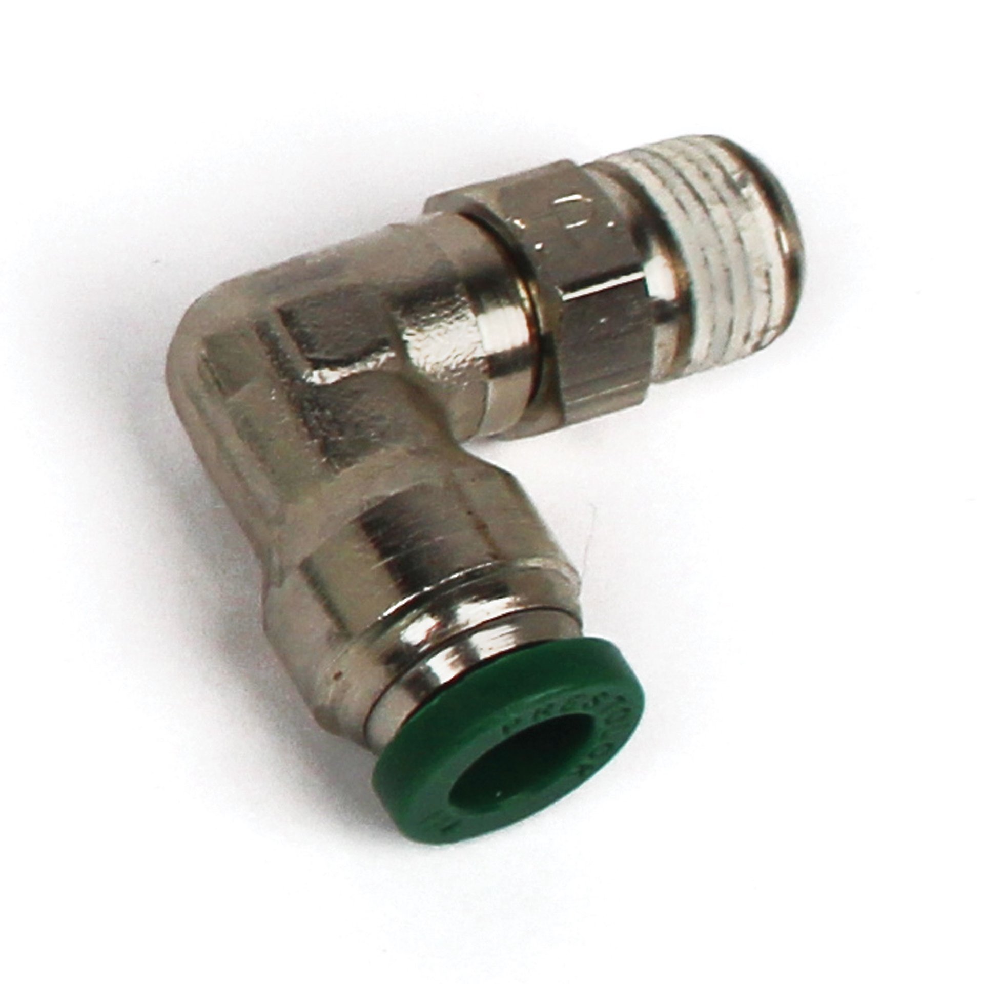 Push to Connect Tube Fitting, Elbow, Male Swivel, 1/4" OD Tube to 1/8" NPT - Image 2