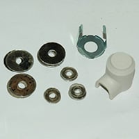 Ceramic Post Protector, Clip on Type, Single Opening, Style B, 2 Pack, Includes Washers - Image 2