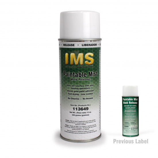 Mold Release, Paintable Mist, 12 oz Net Wt