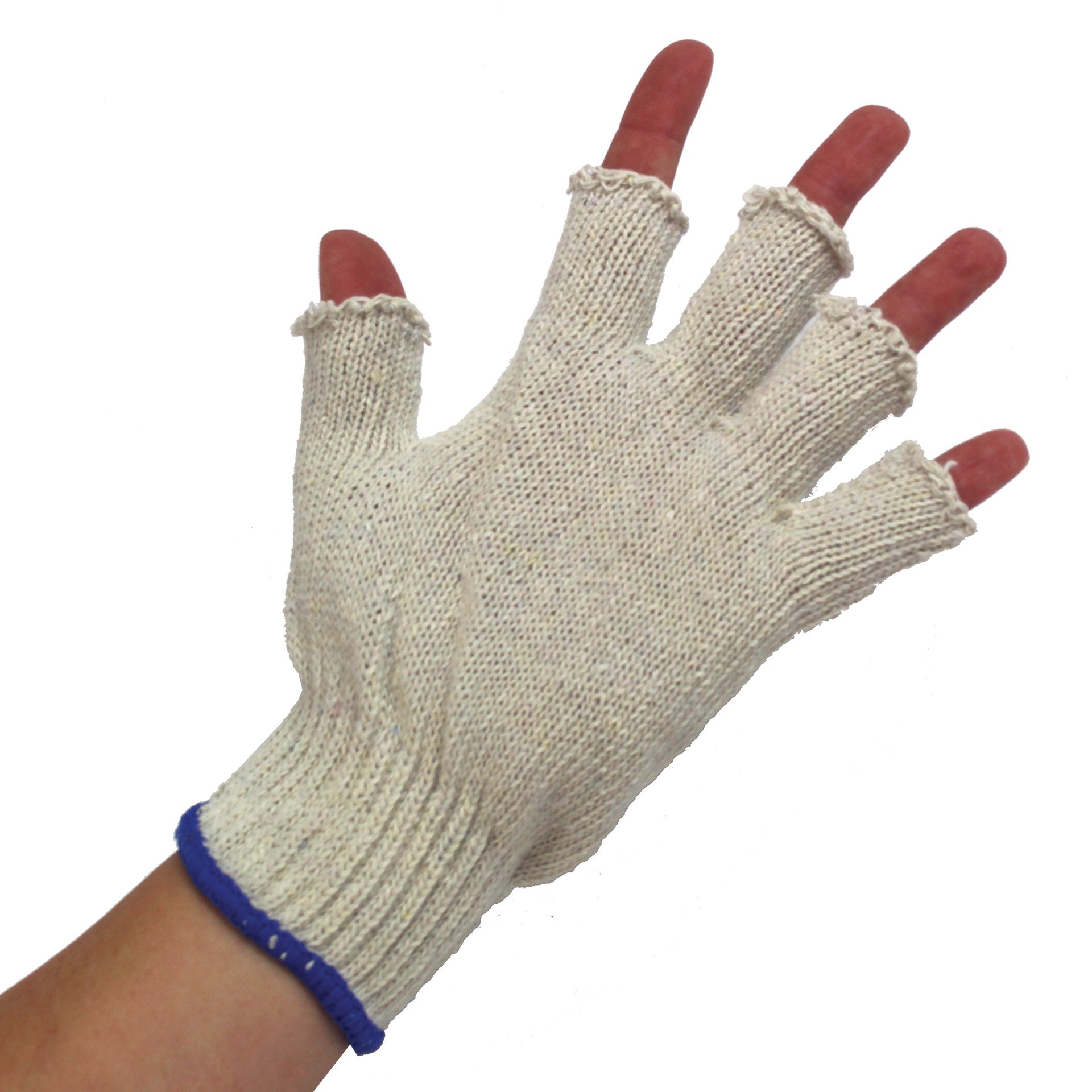 Gloves, Safety, Heavy Duty Open Finger, One Dozen Pairs - Image 1