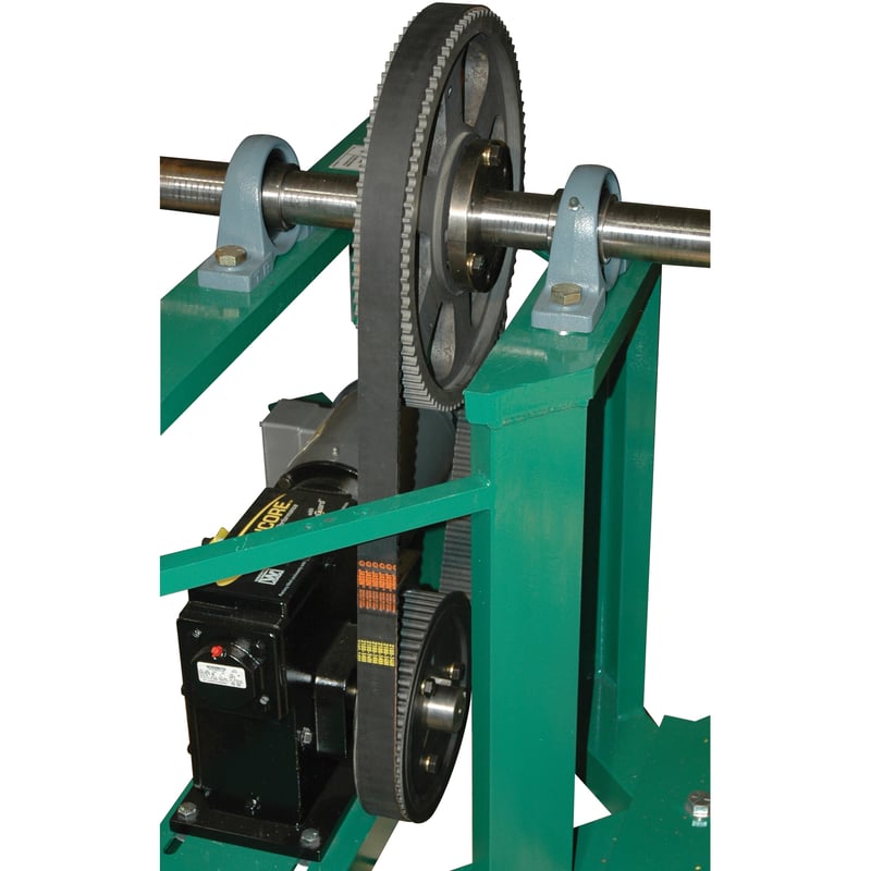 Corner Tumbler, IMS Model TBD15, 1-1/2 hp Belt Drive, with Two Style 1 Drum Holder 30 Gallon Drums