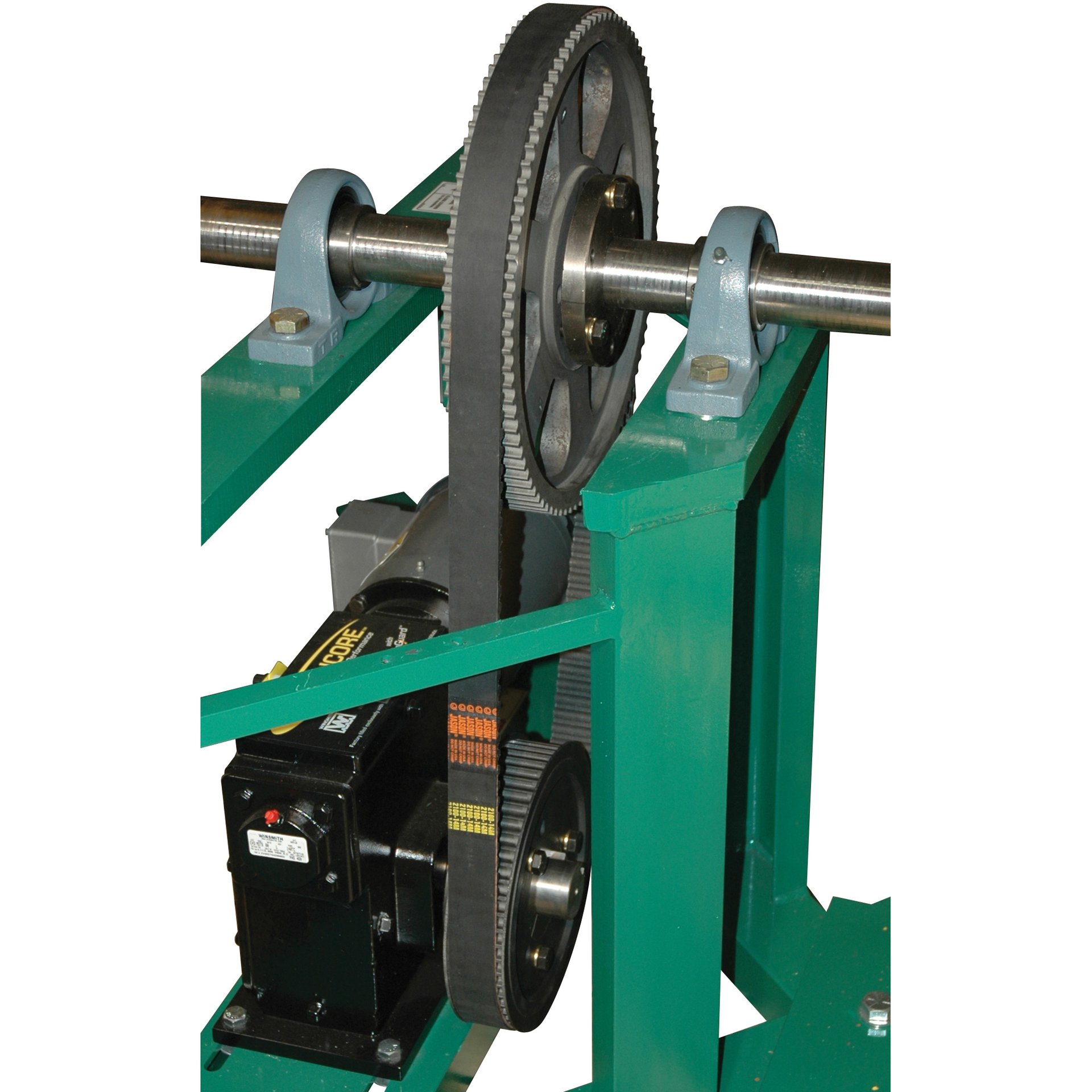 Corner Tumbler, IMS Model TBD15, 1-1/2 hp Belt Drive, with One Style 2 Drum Holder 55 Gallon Drums - Image 4