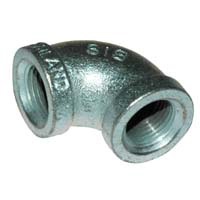 Reducing Female Elbow, 90 Degree, 2-1/2" x 2" NPT, Galvanized Steel - Image 1