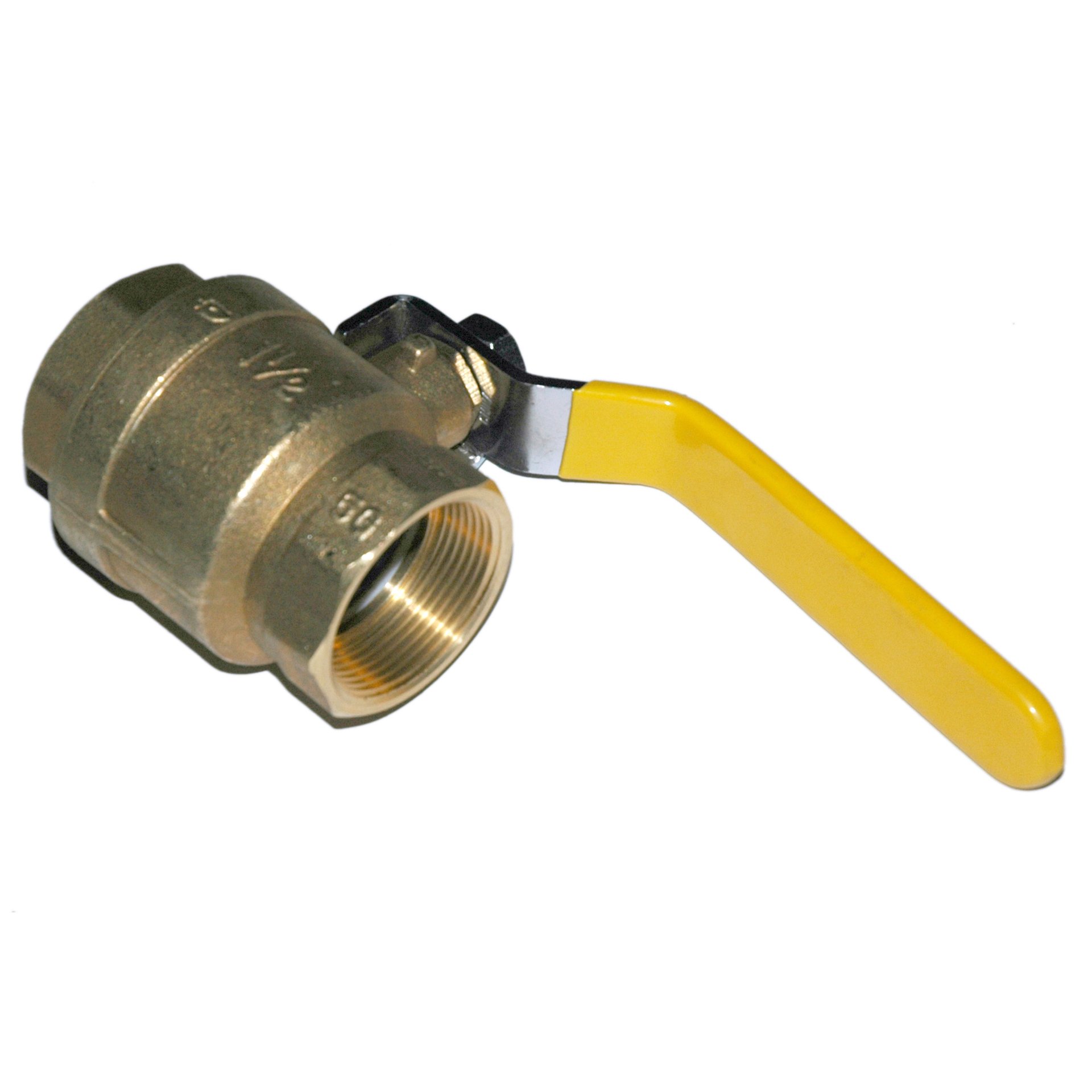 Ball Valve, 1-1/2", Female NPT, Full Port, Brass, Certified - Image 2