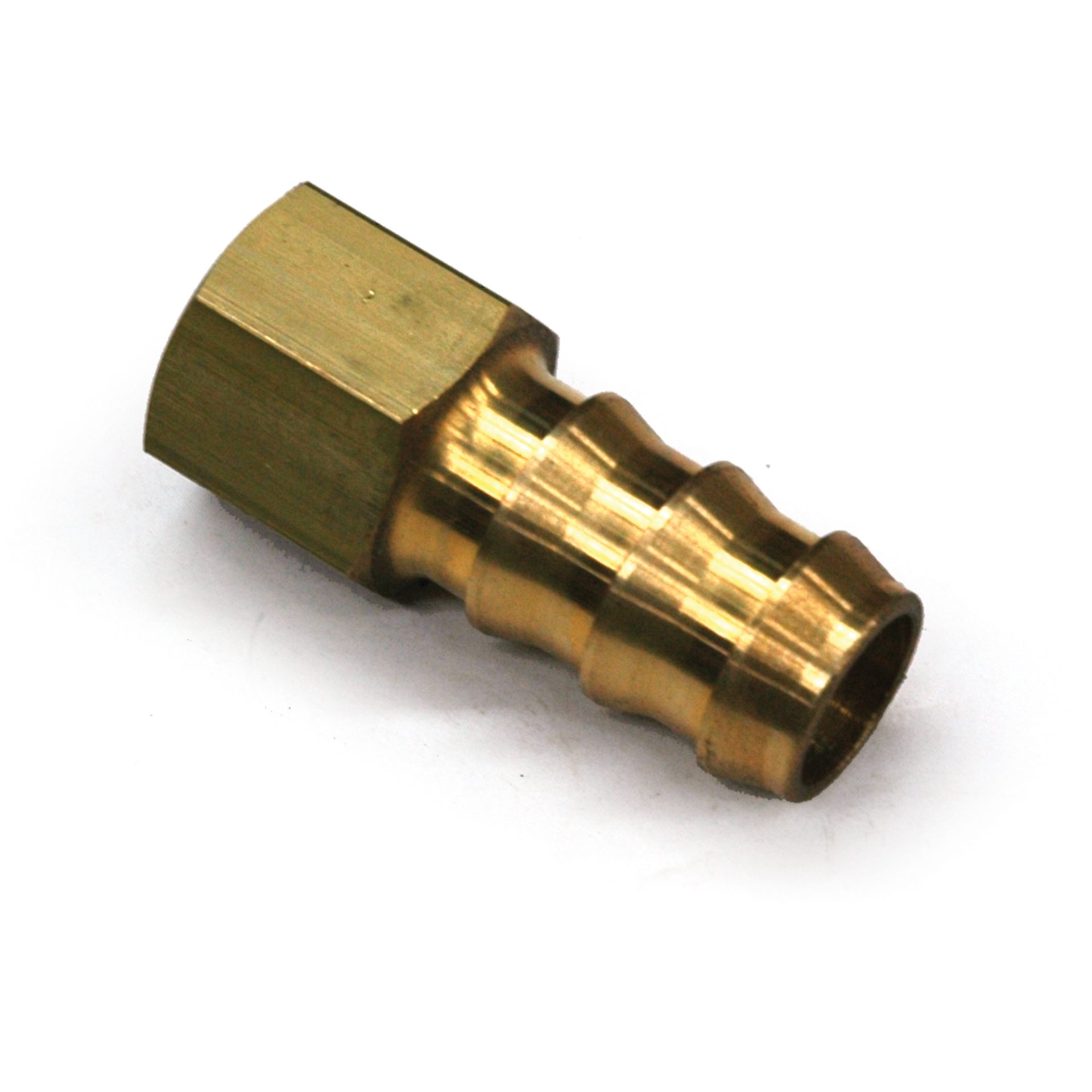 Hose Barb, 3/4" Inside Diameter Push-On, 1/2" Female NPT, Brass. - Image 1