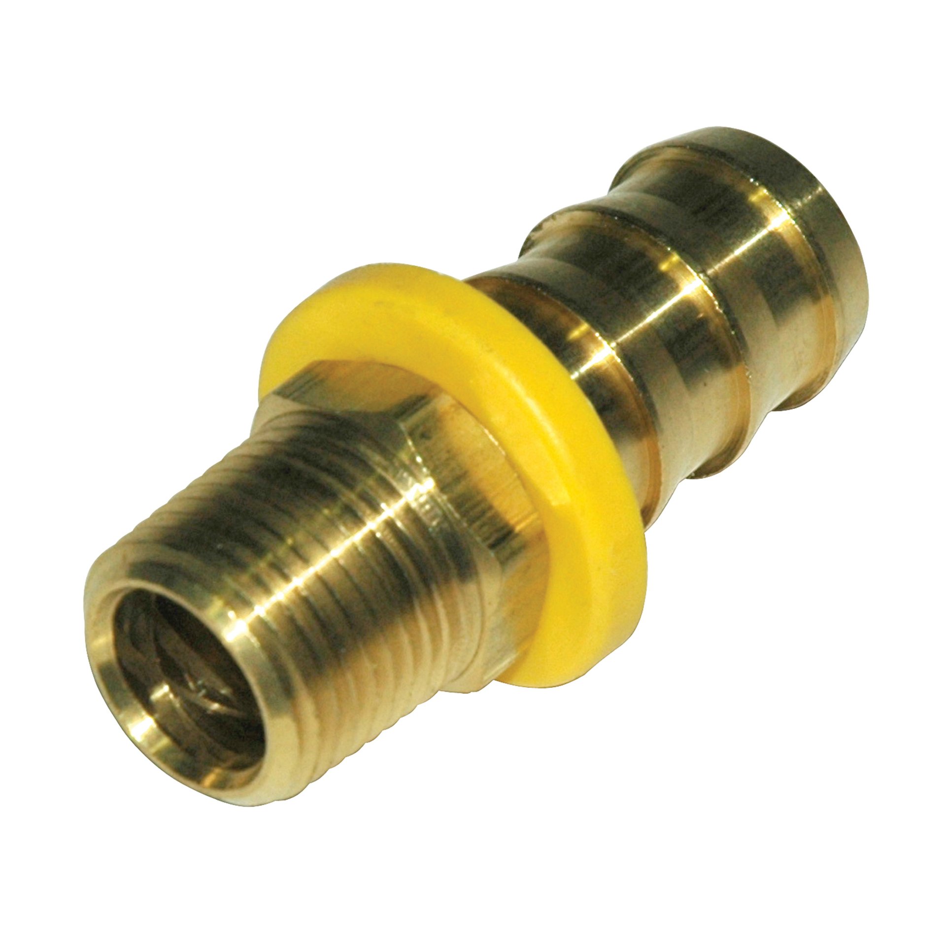Hose Barb, 3/4" Inside Diameter Push-On, 1/2" Male NPT, Brass. - Image 2