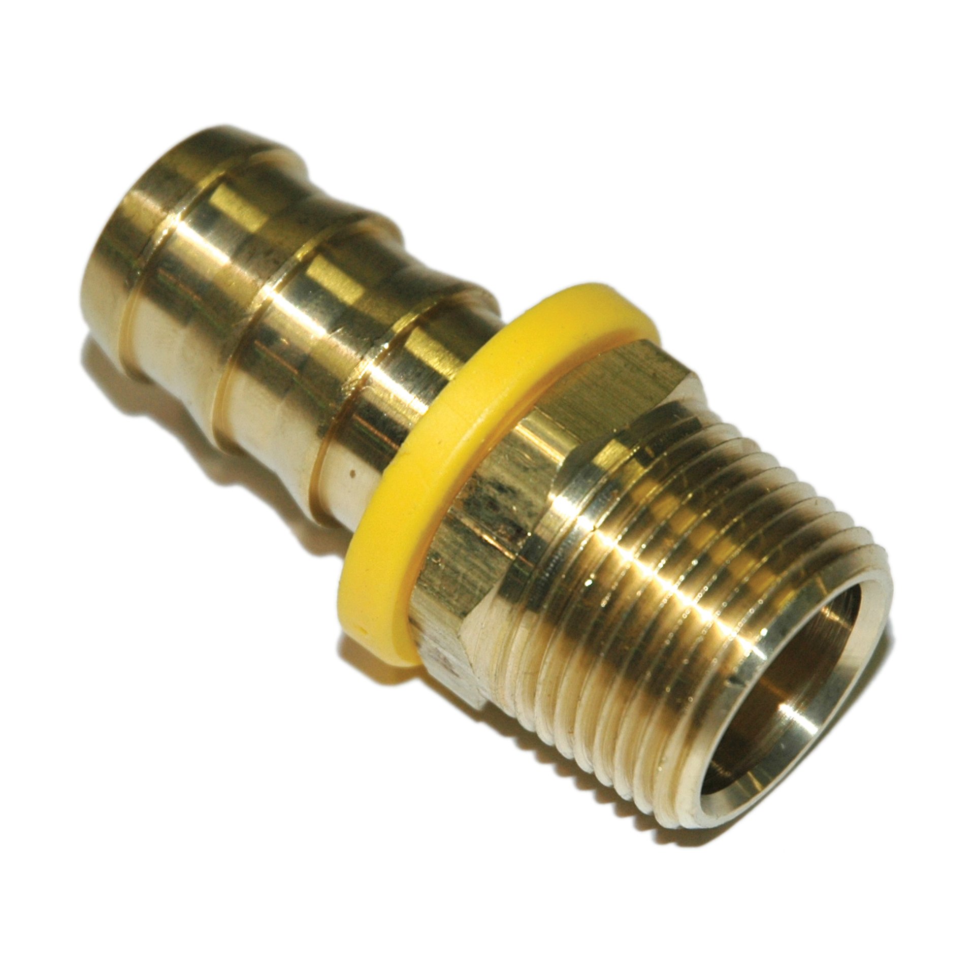 Hose Barb, 3/4" Inside Diameter Push-On, 3/4" Male NPT, Brass. - Image 2