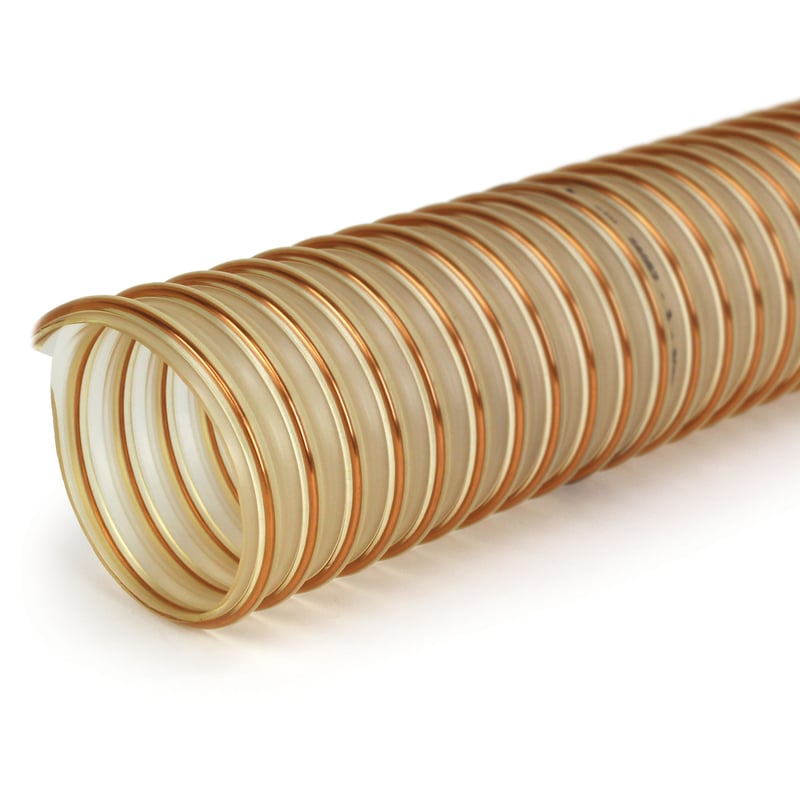 Loader Hose, 1″ ID, Heavy Duty Polyurethane, Food Grade with Ground Wire