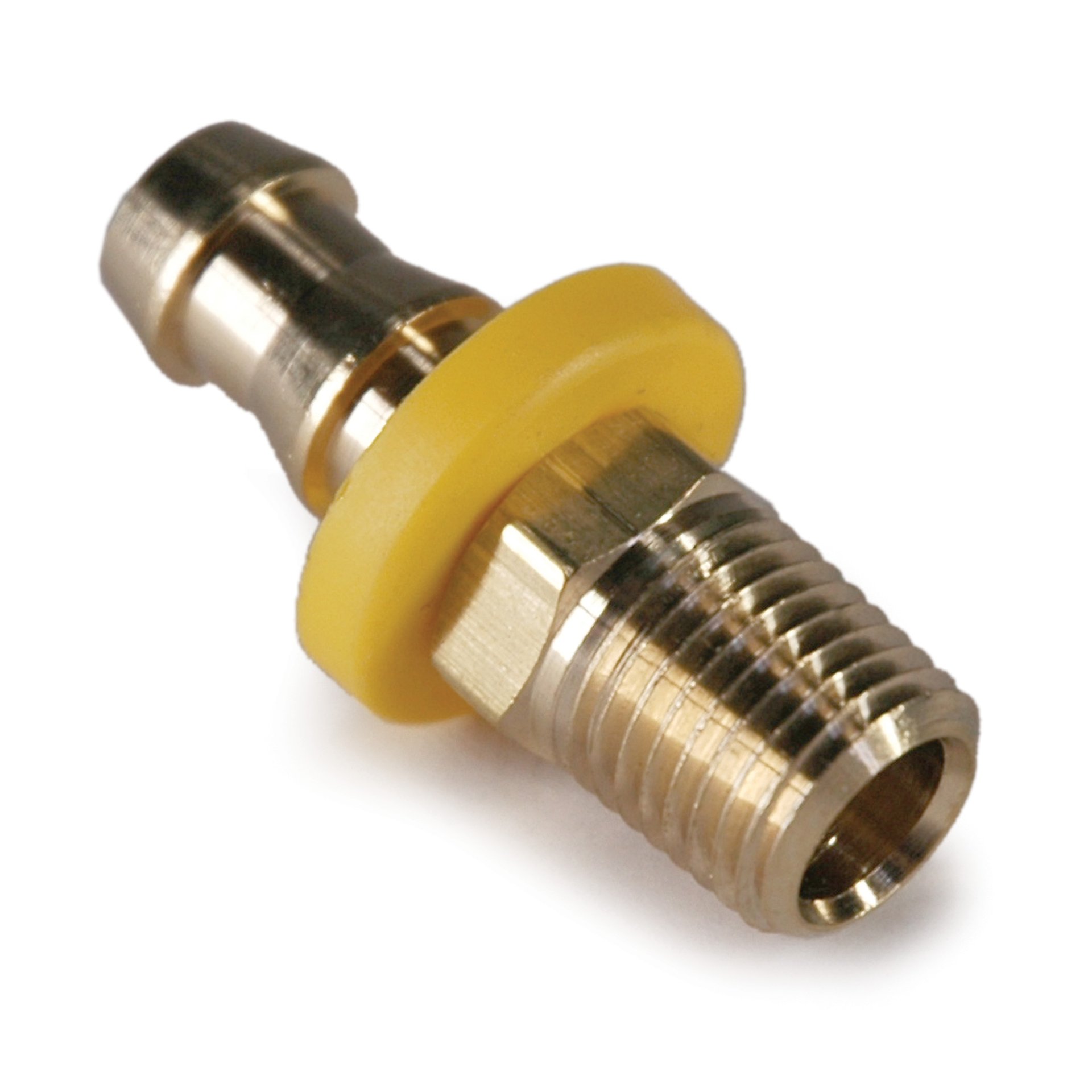Hose Barb, 3/8" Inside Diameter Push-On, 1/4" Male NPT, Brass - Image 1