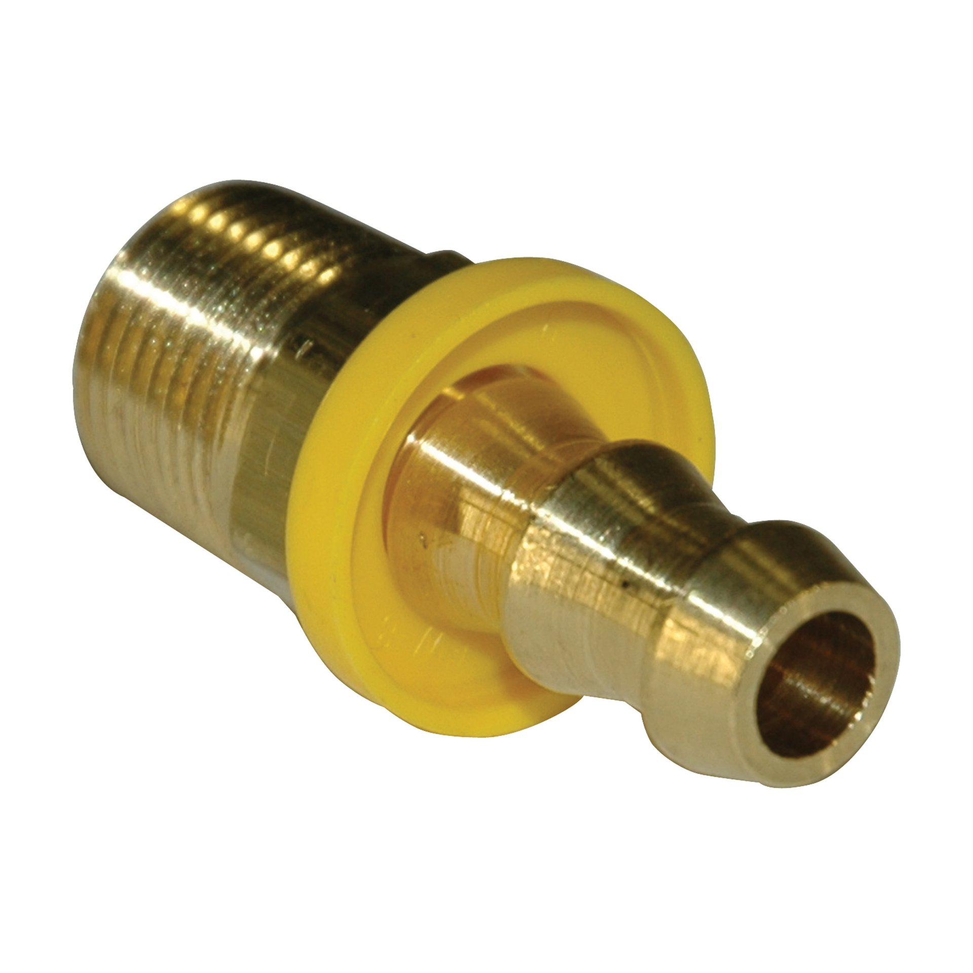 Hose Barb, 3/8" Inside Diameter Push-On, 3/8" Male NPT, Brass - Image 2