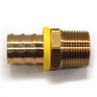 Hose Barb, 1" Inside Diameter Push-On, 1" Male NPT, Straight, Brass.